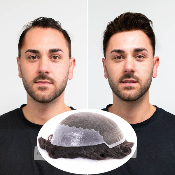 French Lace Hair System With Thin Skin - Q6 Toupee for Men | Tupehair