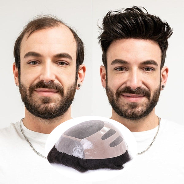 Hair Toupee Fine Mono Top -Bond Men's Hair Systems | Tupehair